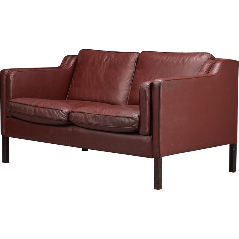 Leather Stouby sofa, Borge MOGENSEN  - 1950s