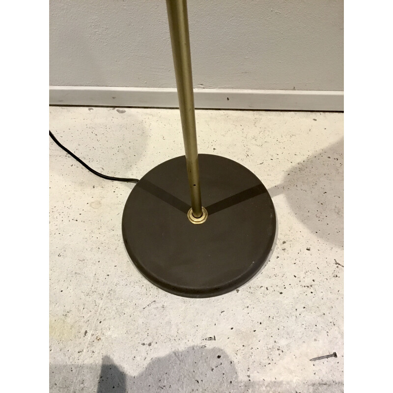 Vintage design floor lamp brass Dutch
