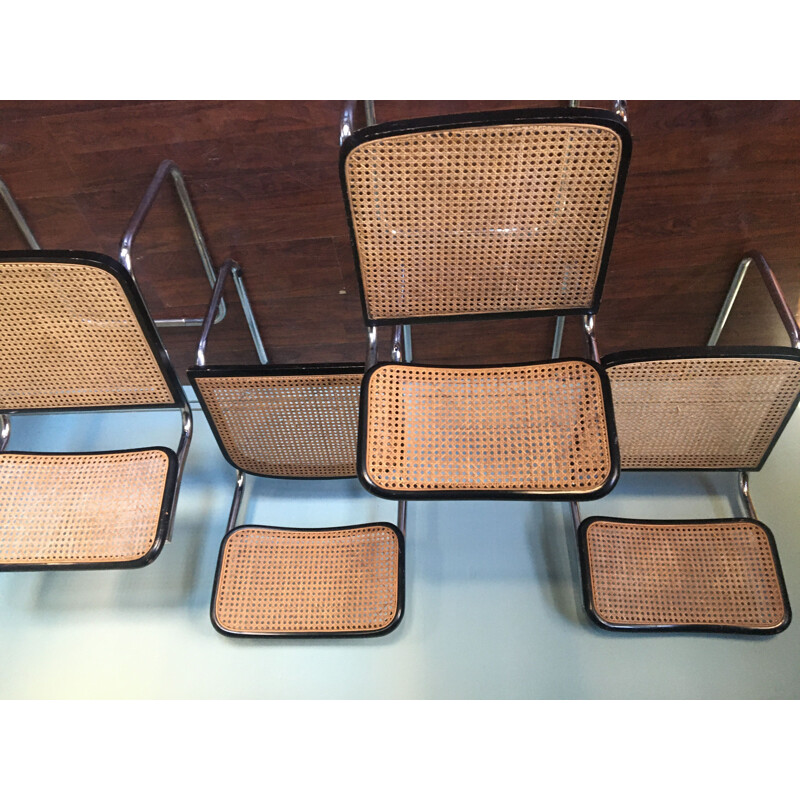 Lot de 4 chaises vintage B32 Marcel Breuer 1970