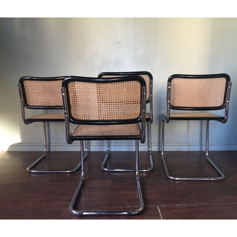 Set of 4 vintage Marcel Breuer B32 chairs 1970s