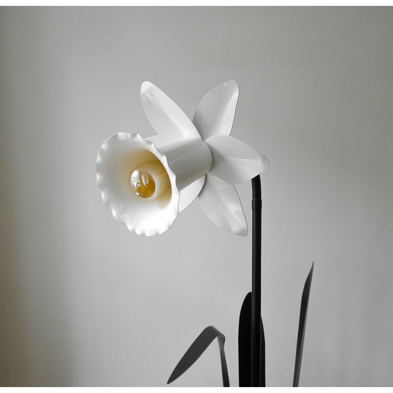 Lampe de sol vintage Flower par Mike Bliss 1980