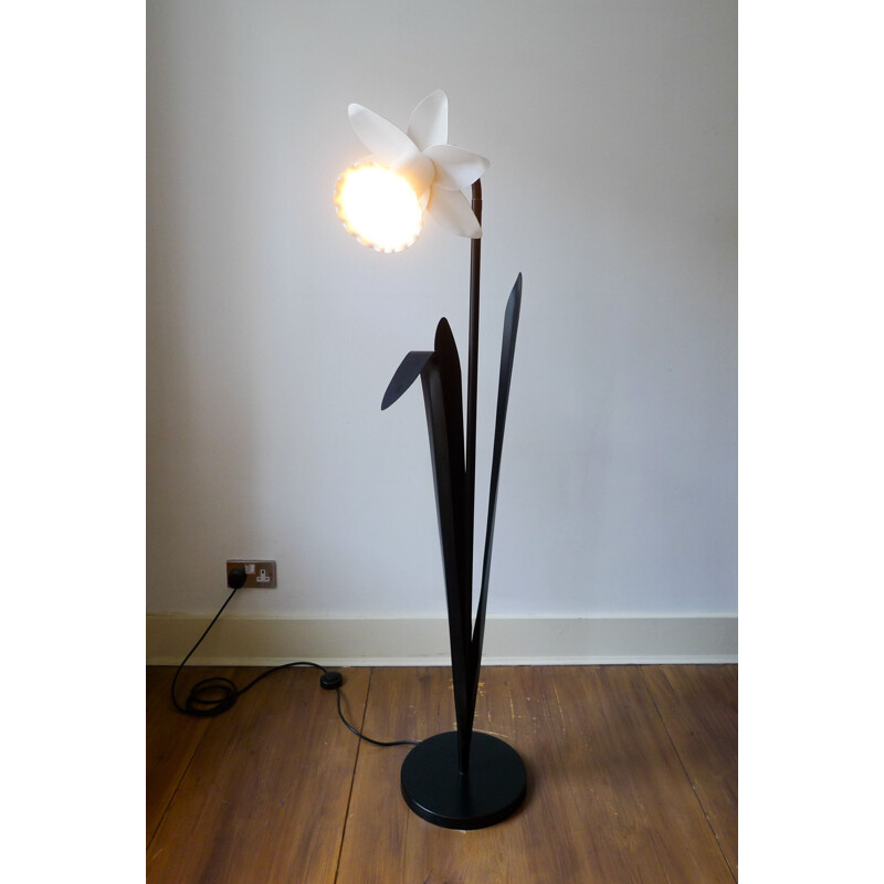 Lampe de sol vintage Flower par Mike Bliss 1980