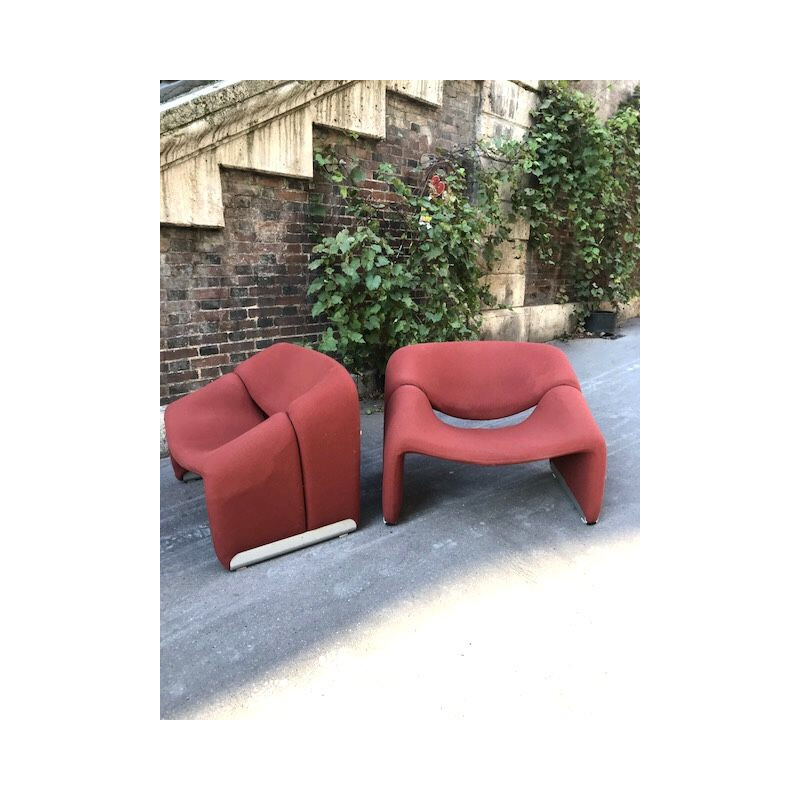 Pair of vintage armchairs by Pierre Paulin 1980s