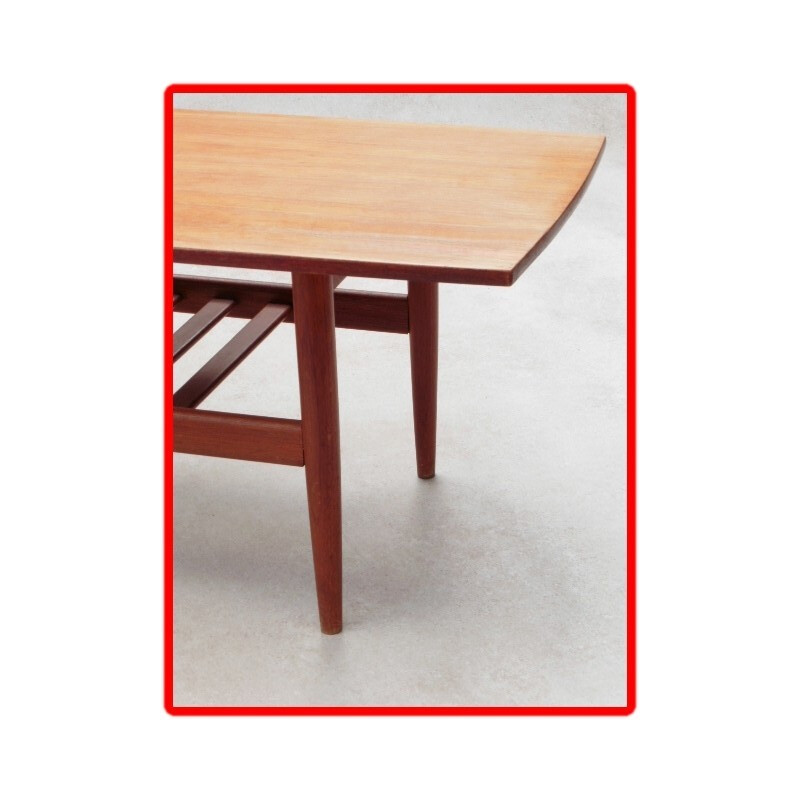 Glostrup Danish coffee table in teak, Grete JALK - 1960s