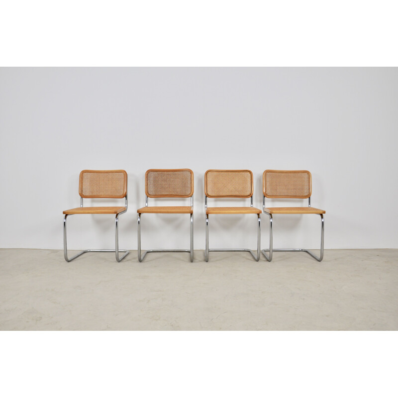 Set of 4 Vintage dinning Chairs By Marcel Breuer