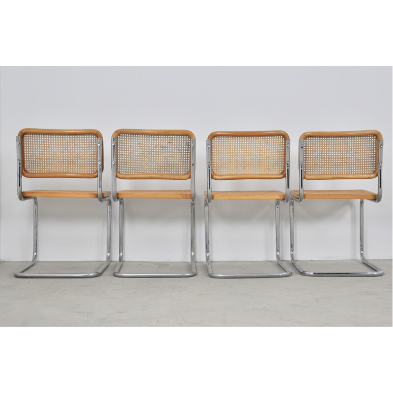 Set of 4 vintage B32 chairs by Marcel Breuer