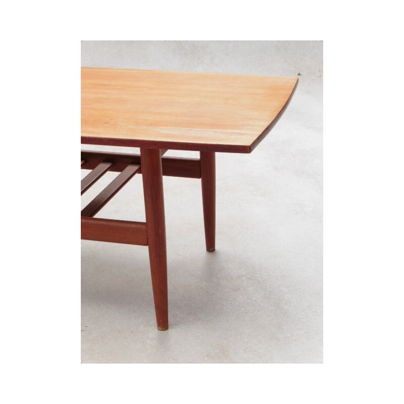 Glostrup Danish coffee table in teak, Grete JALK - 1960s