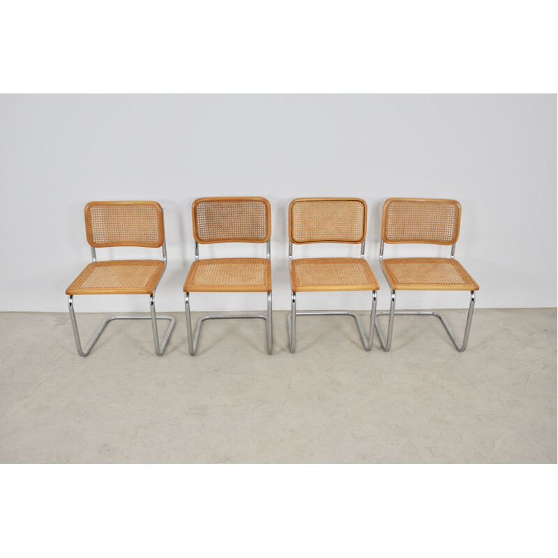 Set of 4 vintage B32 chairs by Marcel Breuer