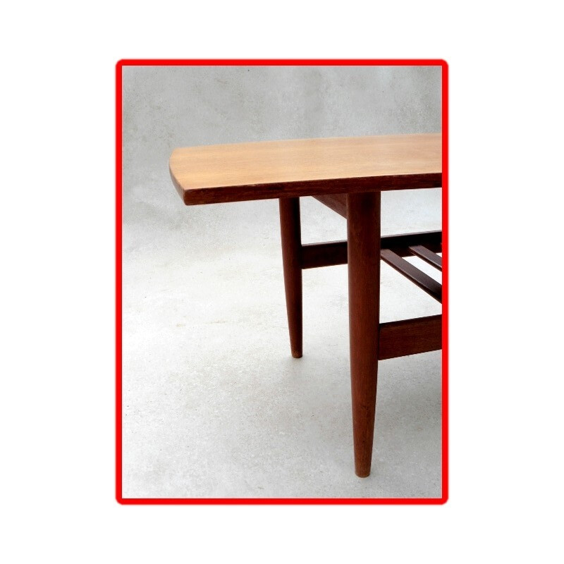 Glostrup Danish coffee table in teak, Grete JALK - 1960s