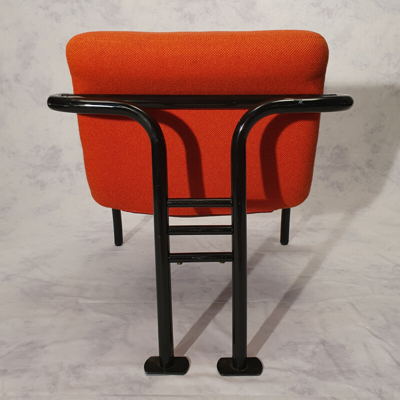 Vintage armchair Airborne Metal 1980S