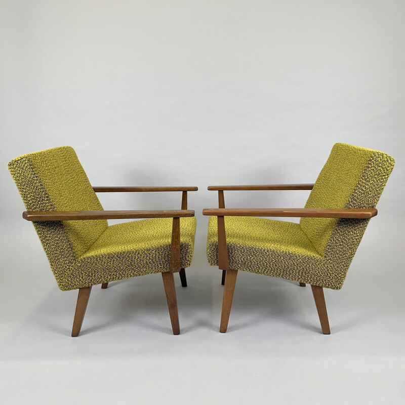 Paar vintage Tsjecho-Slowaakse fauteuils 1960