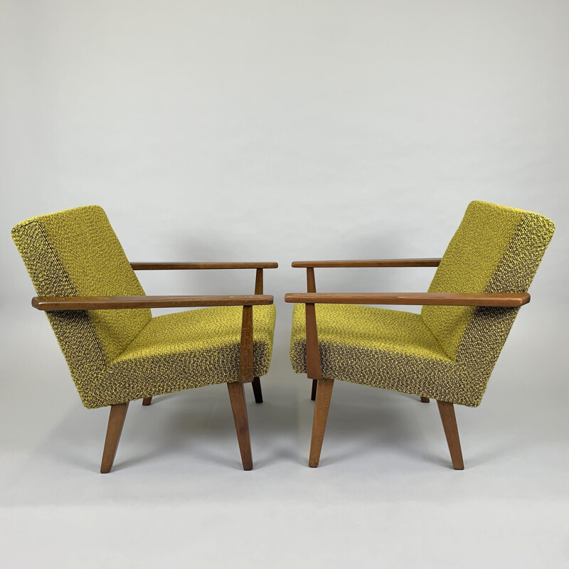 Pair of vintage Armchairs Czechoslovakia 1960s