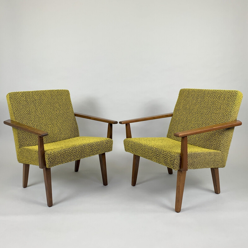 Pair of vintage Armchairs Czechoslovakia 1960s