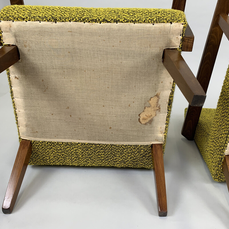 Pair of vintage Armchairs Czechoslovakia 1960s