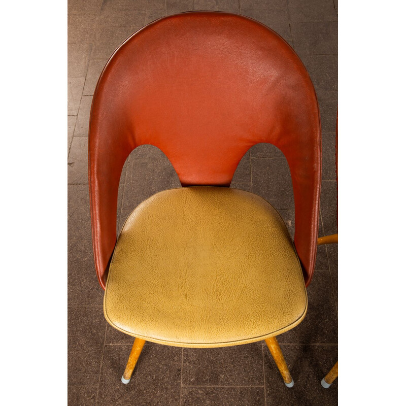 Coppia di sedie vintage di Eddie Harlis per Thonet 1950