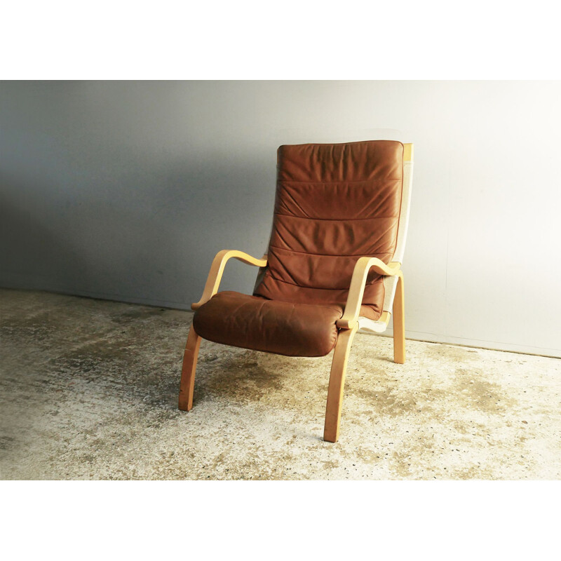 Vintage beech armchair, Denmark 1970