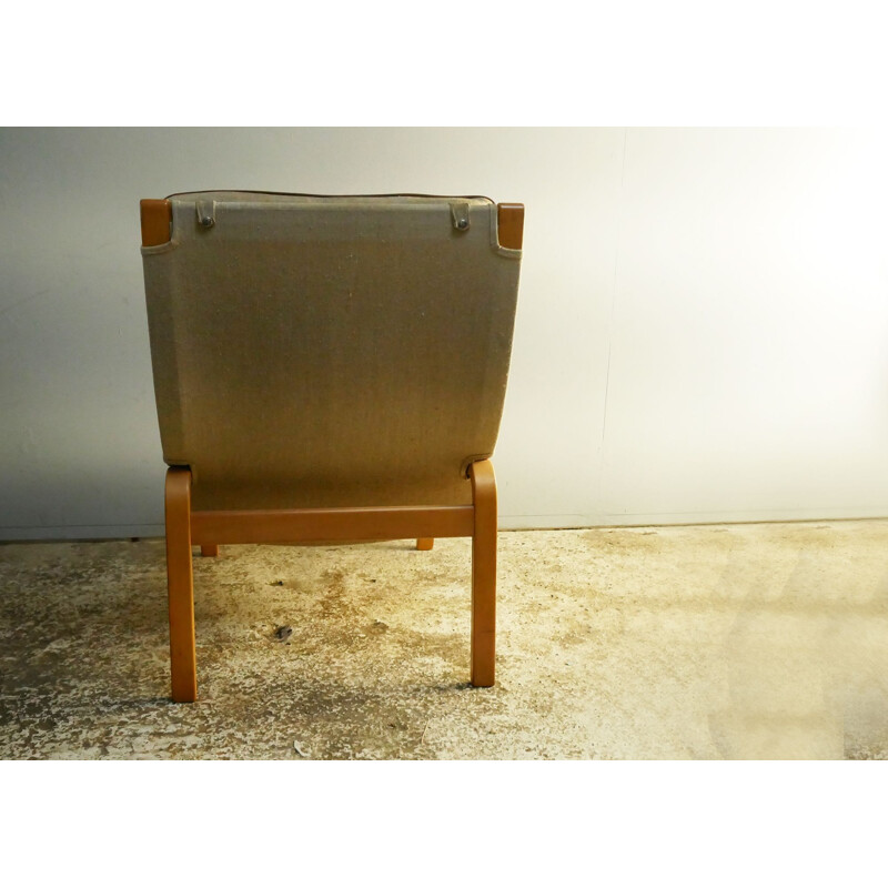 Vintage beech armchair, Denmark 1970