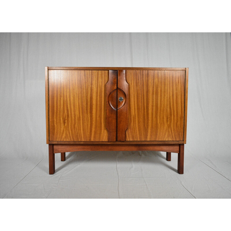 Vintage mahogany highboard 1970