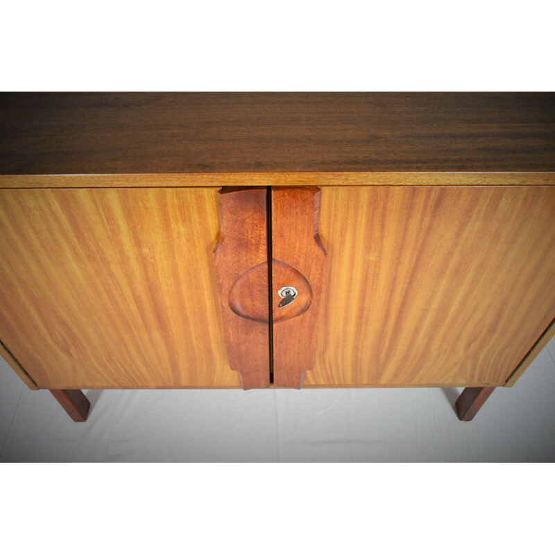 Vintage mahogany highboard 1970