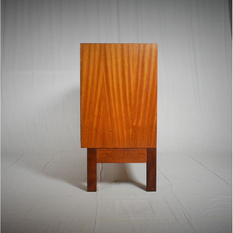 Vintage mahogany highboard 1970