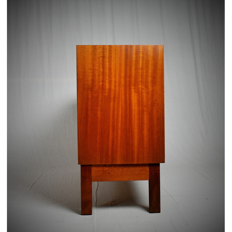 Vintage mahogany highboard 1970