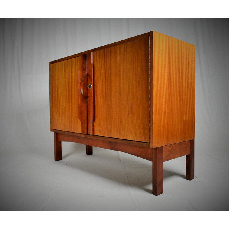 Vintage mahogany highboard 1970