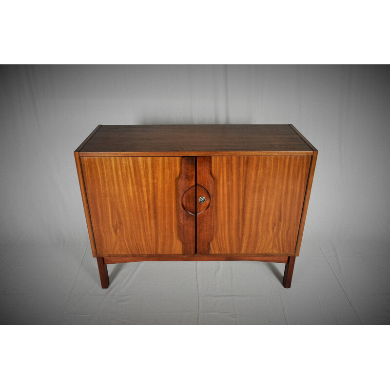 Vintage mahogany highboard 1970