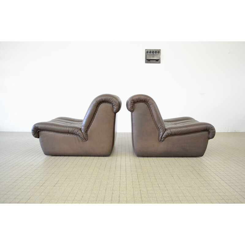 Pair of vintage lounge armchairs, model DS 85, De Sede 1980