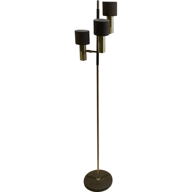 Vintage design floor lamp brass Dutch