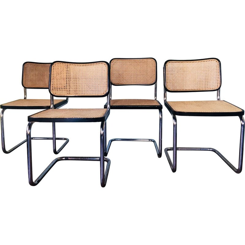 Set of 4 vintage Marcel Breuer B32 chairs 1970s