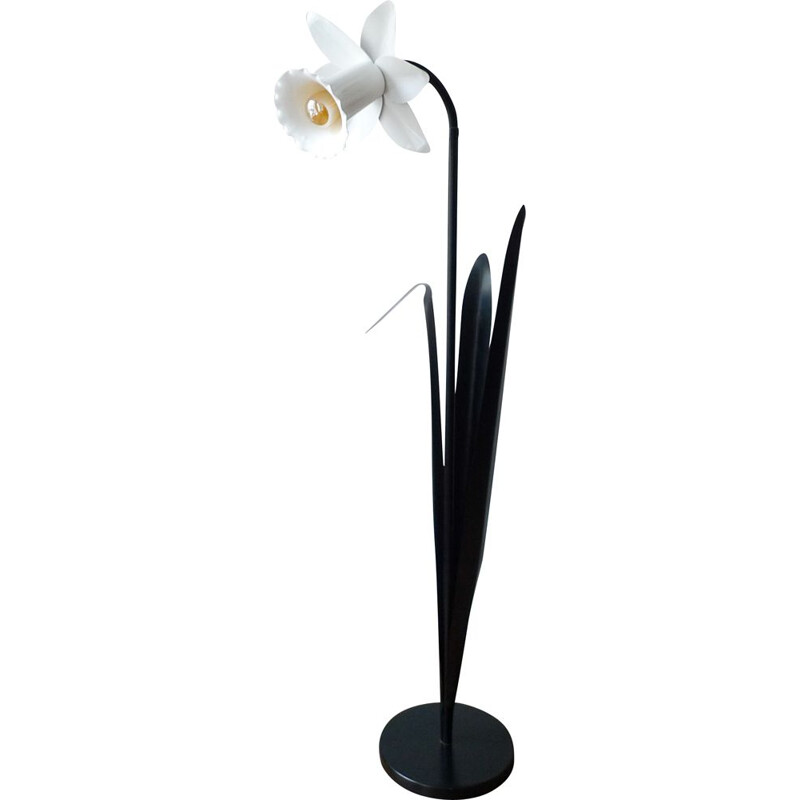 Lampe de sol vintage Flower par Mike Bliss 1980