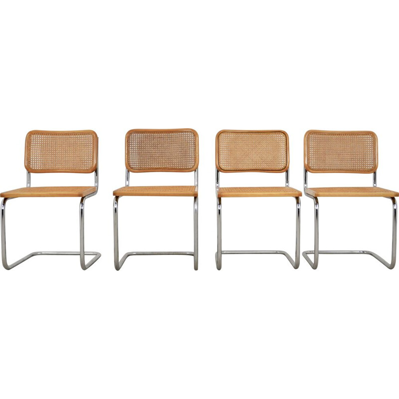 Set of 4 Vintage dinning Chairs By Marcel Breuer