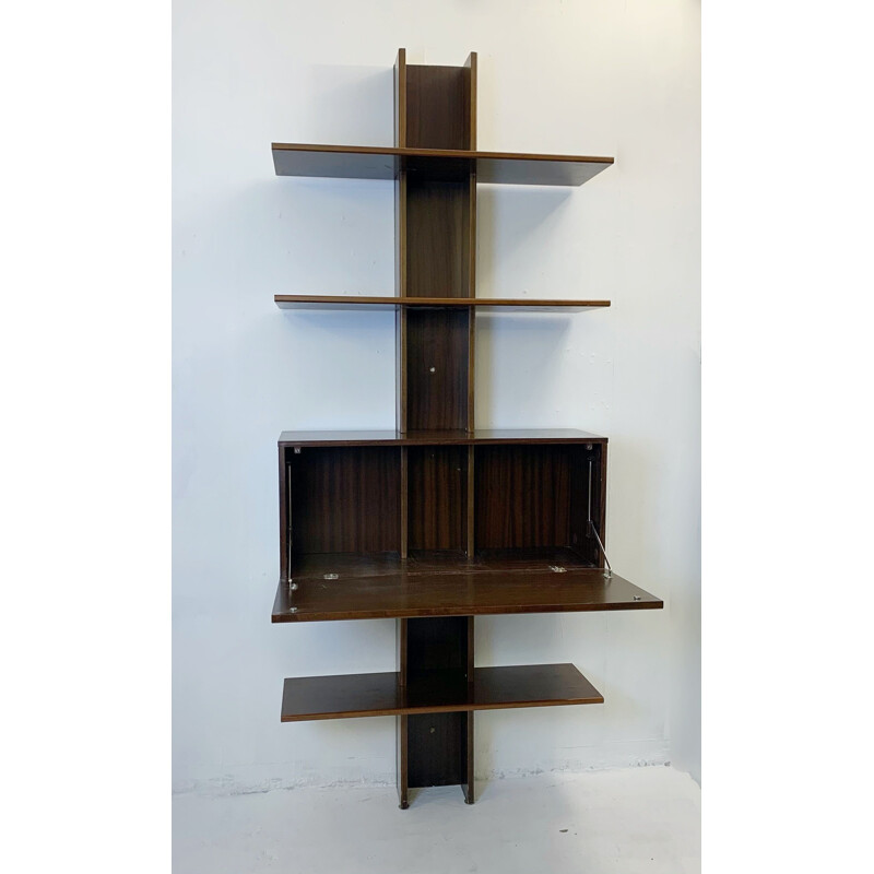 Vintage teak bookcase, Italy 1960