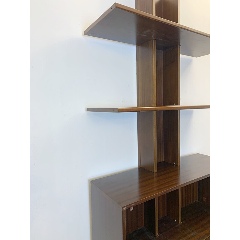 Vintage teak bookcase, Italy 1960