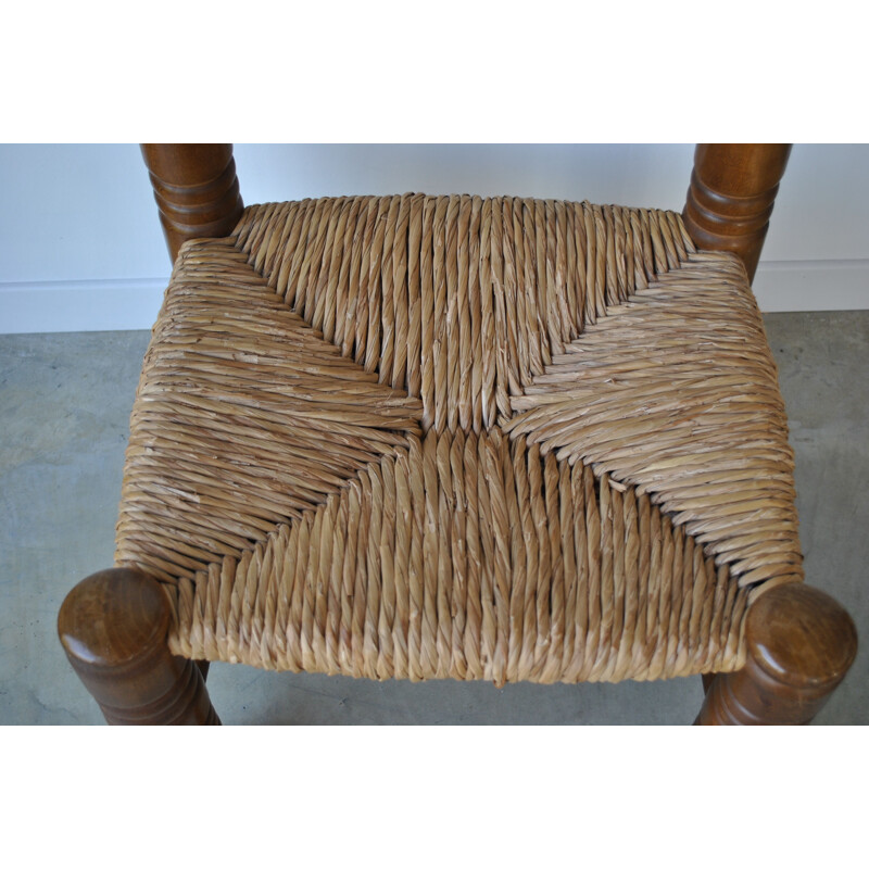 Vintage straw child's chair 1970