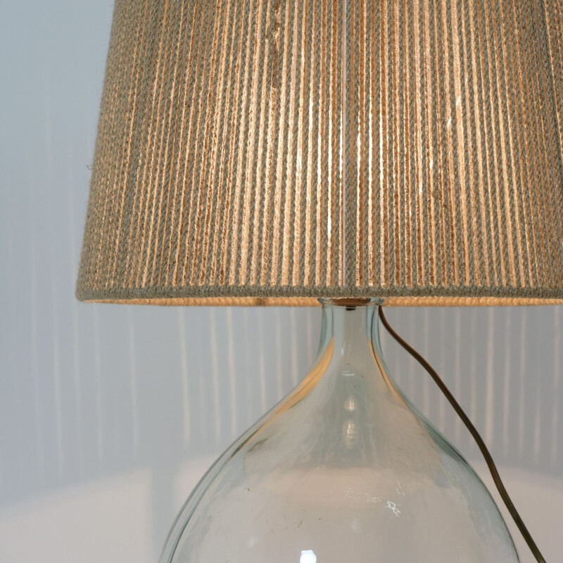 Vintage string shade table lamp 1970s