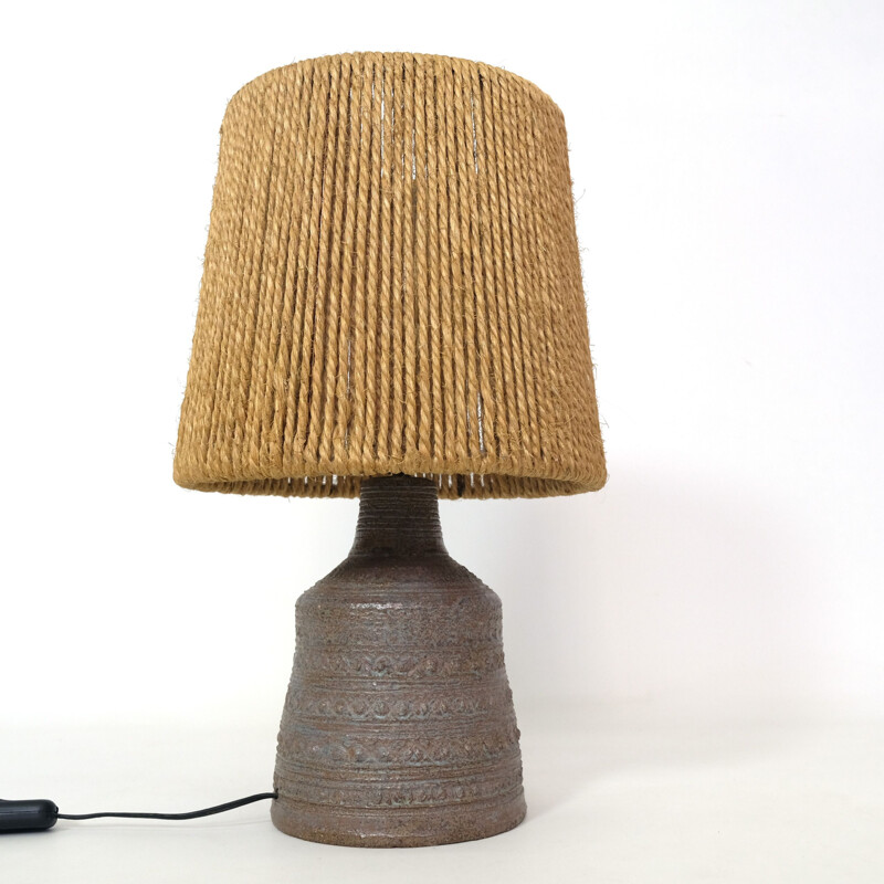 Vintage stoneware lampshade rope workshop Sant Vicens