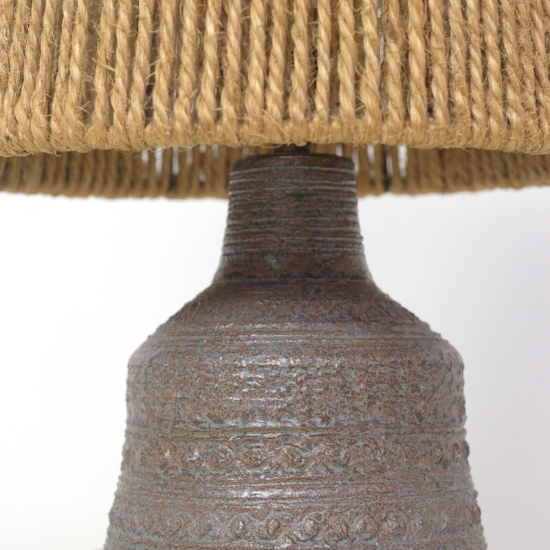 Vintage stoneware lampshade rope workshop Sant Vicens