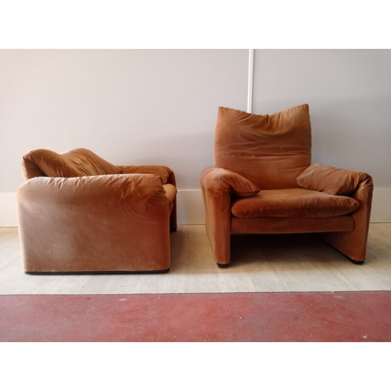 Paire de fauteuils vintage Magistretti italien 1970