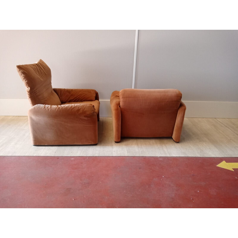 Paire de fauteuils vintage Magistretti italien 1970