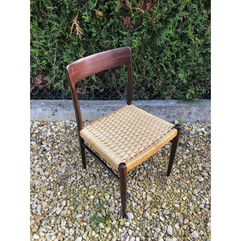 Lot 6 chaises vintage Niels O Møller par JL Møller 1960