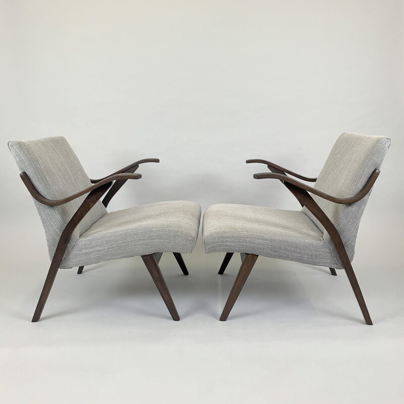 Pair of vintage Armchairs by Tatra Pravenec Czechoslovakia 1960s