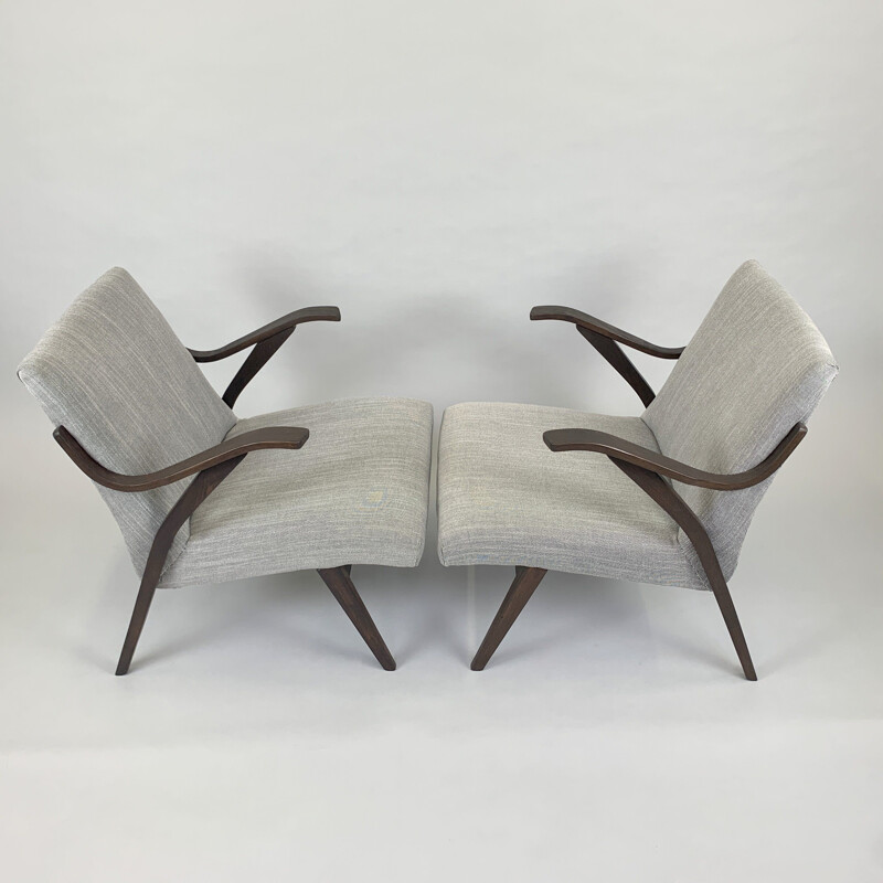 Pair of vintage Armchairs by Tatra Pravenec Czechoslovakia 1960s