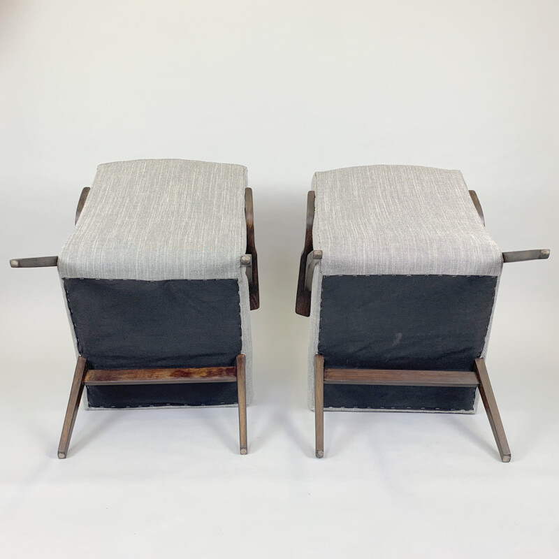 Pair of vintage Armchairs by Tatra Pravenec Czechoslovakia 1960s