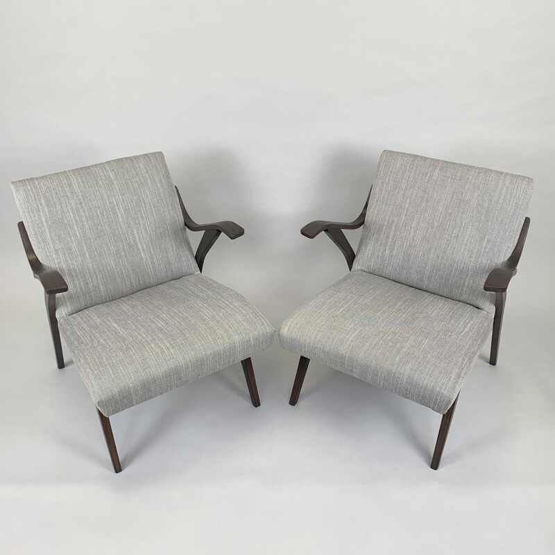 Pair of vintage Armchairs by Tatra Pravenec Czechoslovakia 1960s