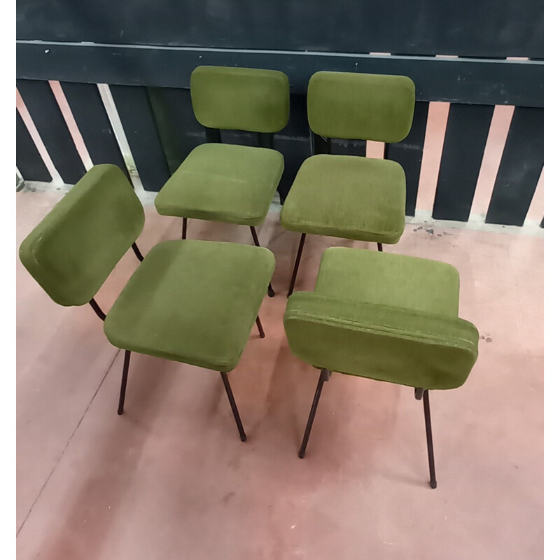 Set of 4 vintage Airborne chairs 1950s