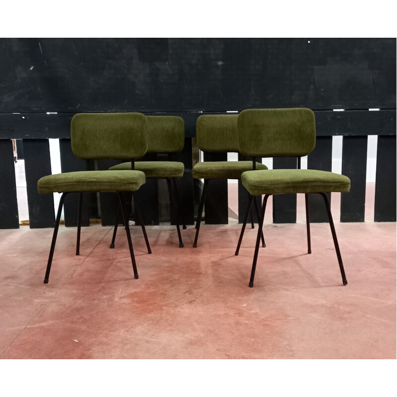 Set of 4 vintage Airborne chairs 1950s