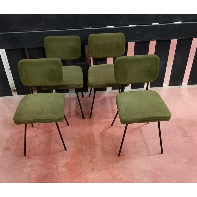 Set of 4 vintage Airborne chairs 1950s