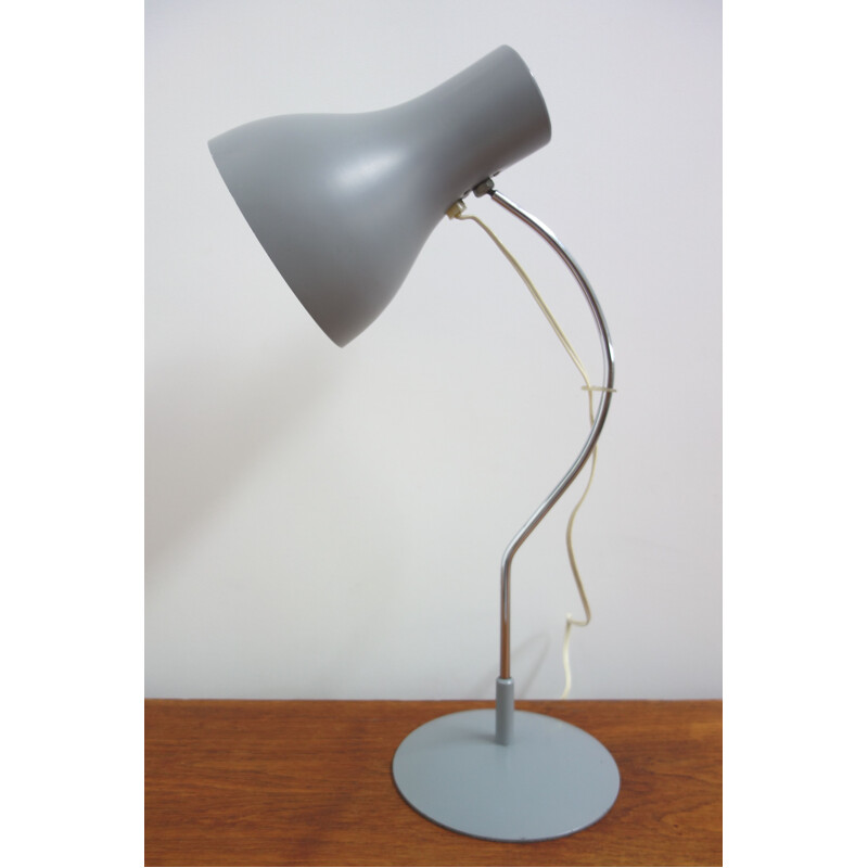 Vintage Grey table lamp by J. Hurka 1960s