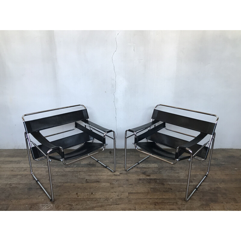 Pair of Wassily  vintage armchairs by Marcel Breuer 1920s